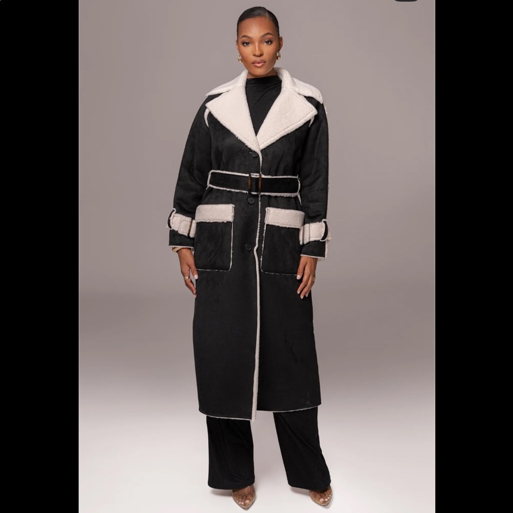 JLUXLABEL Suede and Sherpa Reversible Coat